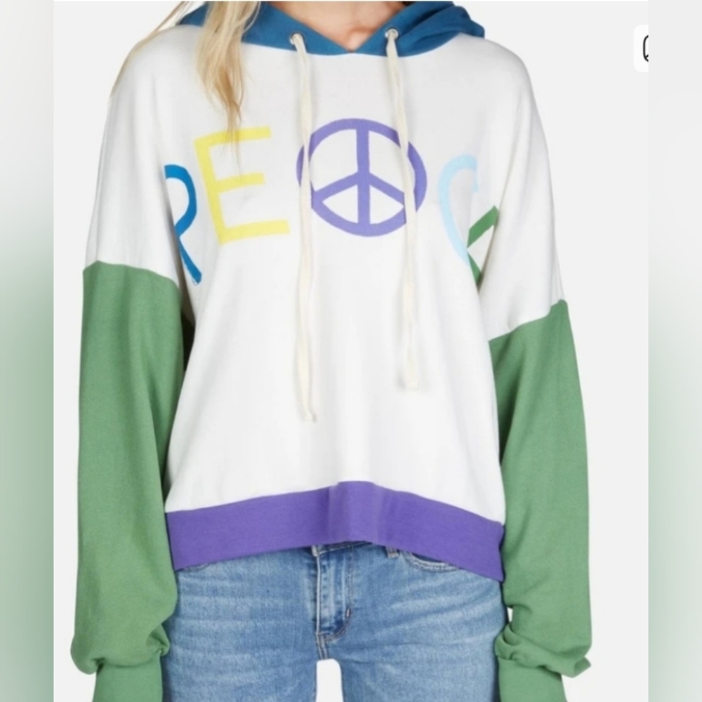 Lauren MOSHI Colorful Peace Sign Women's Hoodie